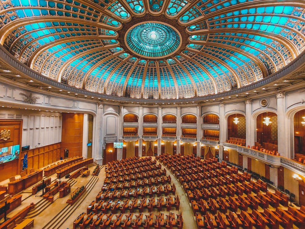 Free Photo Of The Interior Of A Large Building With A Dome