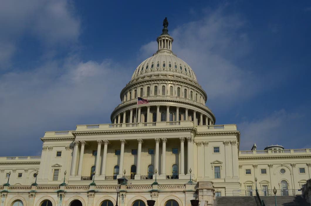 Us Flag Flying Capitol Building Washington Dc 493961 673